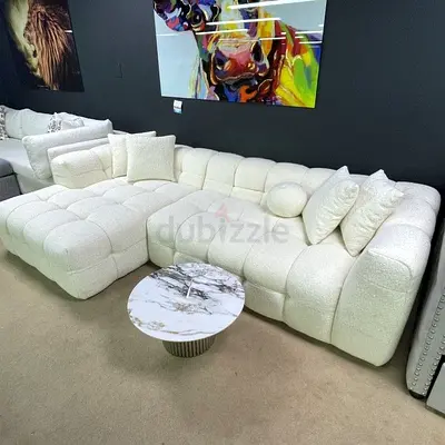 Comfortable and Stylish White Sectional Sofa