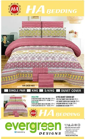 Single pair, King Size bed sheets Set with premium quality and unique Design