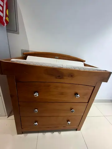 Baby changing table wooden with drawers