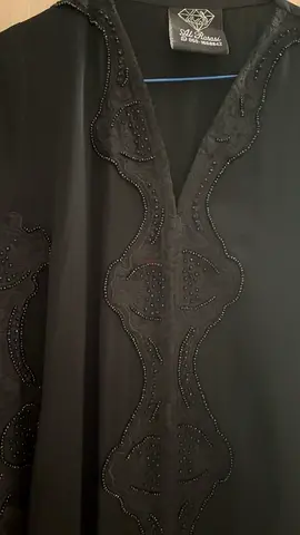 Elegant Black Abaya with Intricate Embroidery