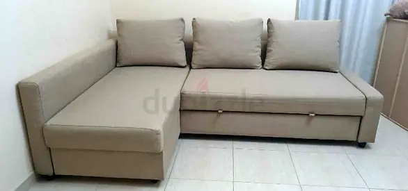 L shape sofa com bed storage