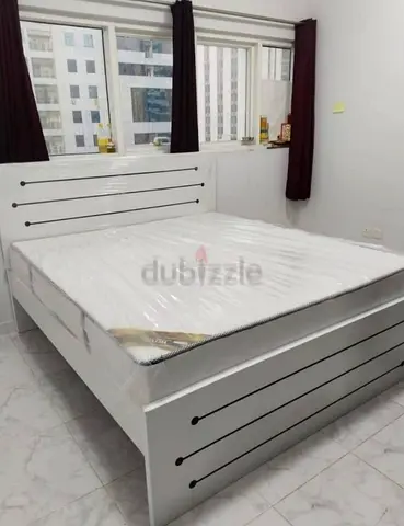 Brand new King size Strong MDF wood bed frame With Mattress Available