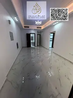 Brand new building, first occupancy, directly opposite Ajman Academy, Al Muwaihat 3 area. Excellent
