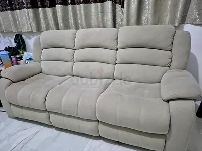 3 seater recliner sofa, beige colour mint conditiin