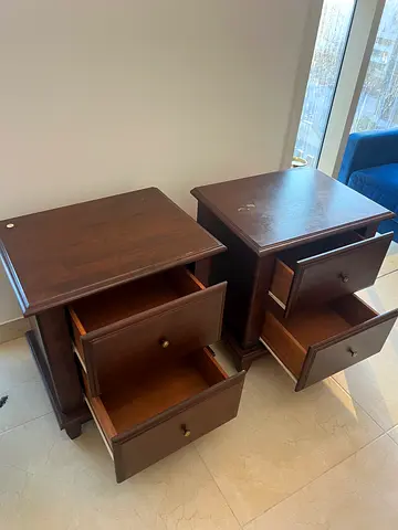 Wooden Nightstands – Excellent Condition | Solid  Stylish | Great Deal!