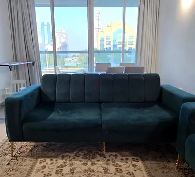 Modern Dark Green Sofa set for Sale
