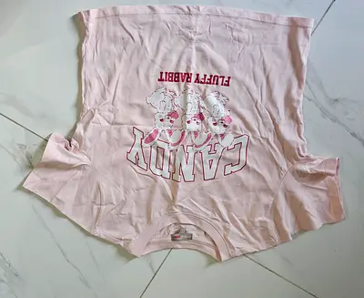 Cloths Casual Light Pink Candy Graphic T-Shirt