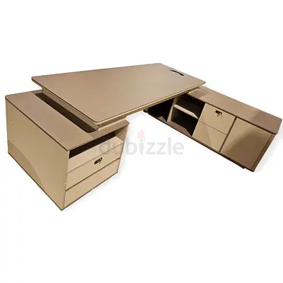 Stylish L-Shaped Study Table with Drawers