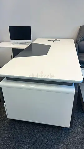 Sleek Modern Office Desk with Storage
