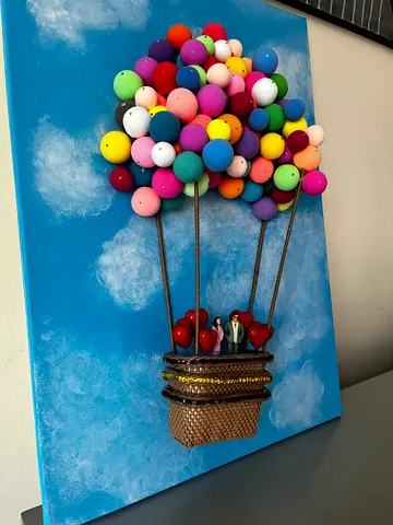 Unique Hot Air Balloon Decorative Artwork handmade at home