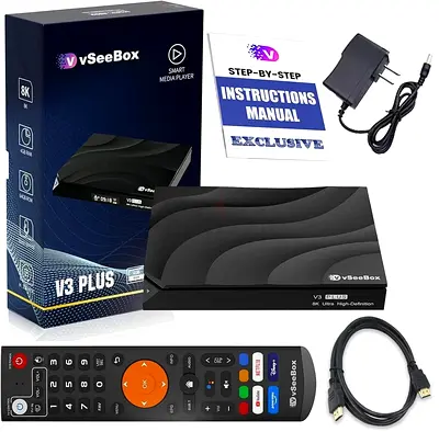 2025 vSeeBox V3 Plus – Latest Model with Voice Remote