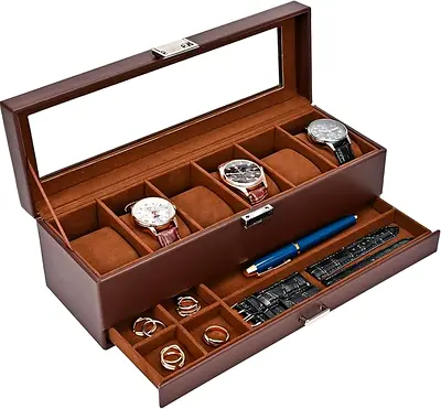Elegant Watch and Jewelry Storage Box