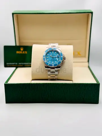 Stunning Rolex Watch with Blue Dial with box