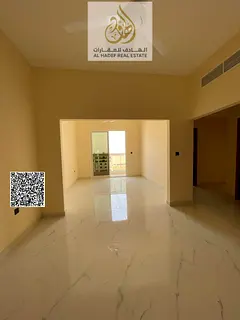 Two bedrooms and a double living room with a balcony, three bathrooms