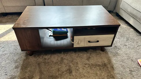 Sturdy and Functional Coffee Table with Storage