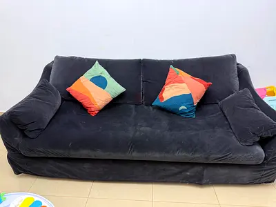 Comfortable Sofa with Colorful Cushions