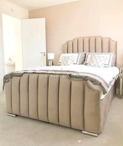 Elegant and Cozy Fabric Bed for Sale