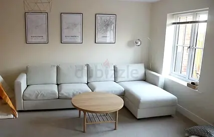 Gunnared beige L shape sofa