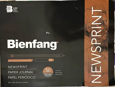 Bienfang Newsprint Paper 18x24 inches - Pack of 50 Sheets