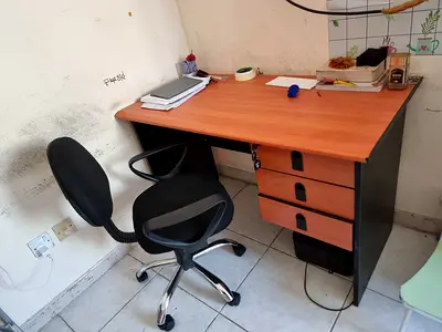 Functional Wooden Study Table with Ergonomic Chair