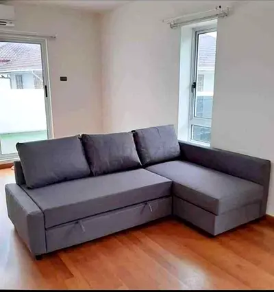 Comfortable Grey Sectional Sofa with Storage