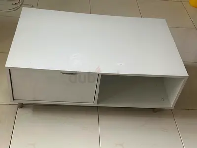 Modern White Coffee Table with Storage