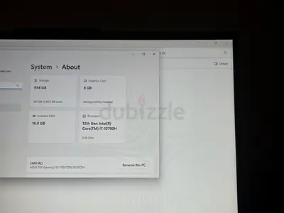 Asus Tuf gaming f15 laptop