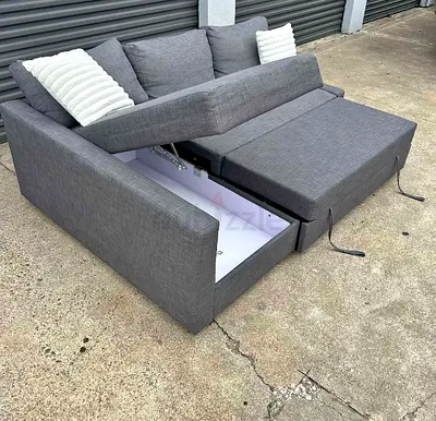 Versatile Grey Sofa Bed with Storage