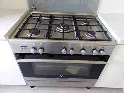 Electrolux Freestanding 5-Burner Gas Cooker stove Electric Oven 90x60cm EKK925A0OX