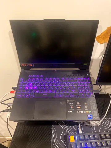 Asus Tuff Gaming Laptop with Razer Viper Mini and HyperX wireless headset
