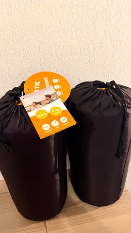 Set of Two High-Quality KAMPA Black Sleeping Bags for Camping