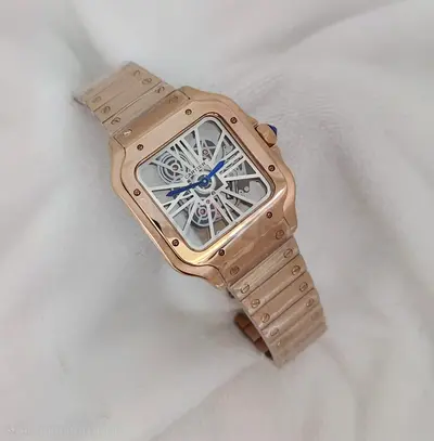 Elegant Men’s Watch with Skeleton Dial