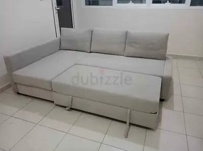 Comfortable Grey L-Shaped Sofa with Storage