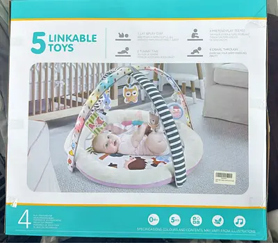 5 Linkable Toys Baby Play Gym - Perfect for Playtime!