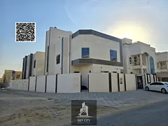 Corner villa for sale, prime location opposite Al Rahmaniya, Sharjah, with high-end finishing.