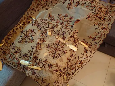 New embroidered table cover