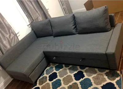 Comfortable Grey Sectional Sofa with Storage