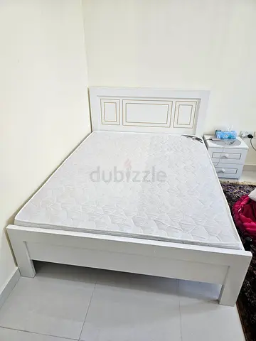 Queen Size Bed 150CM x 200CM With Matterss, Side Table and Dressing Table