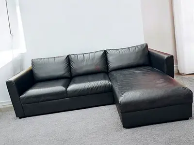 Ikea vimle leather sofa bed with mattress
