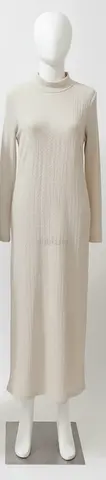 Elegant Long Beige Dress