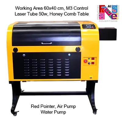 60 x 40 mm Laser Cutting Machine with Honeycomb Table for Precision Work