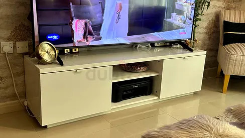 White Tv Console / Unit with Storage