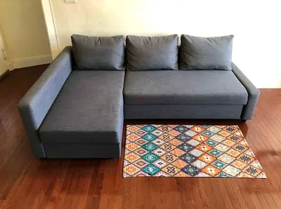 Comfortable L-Shaped Sofa with Cozy Pillows