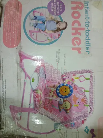 Infant-to-Toddler Rocker in Pink with Fun Toys