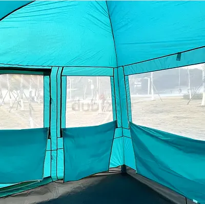 Camping Tent,Outdoor Large Tent, Family Camping Cabin Beach Sunshelter, 2 Doors 2 Big Windows 6-8 P