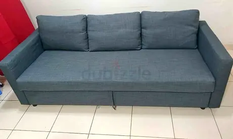 Comfortable Grey Sofa with Under-seat Storage