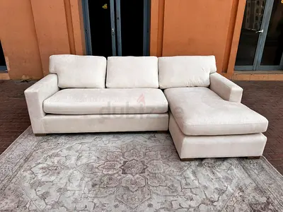 Cratebarrel axis feather filled sofa