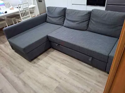 Comfortable Grey Corner Sofa with Storage