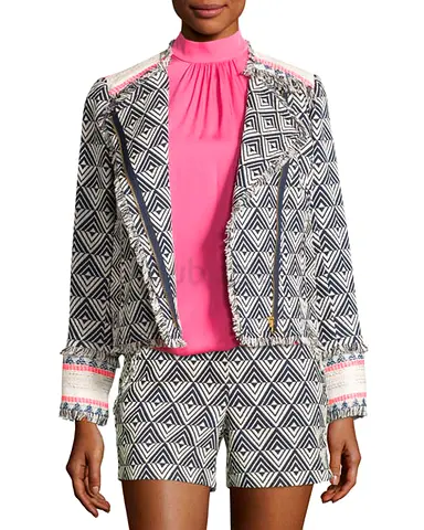 Trina Trunk Ladies Blazer in Geometric Print