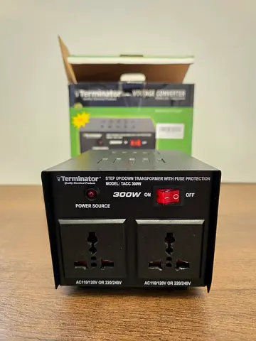 120V - 240V Terminator step up and down  300W Voltage Converter with Surge Protection